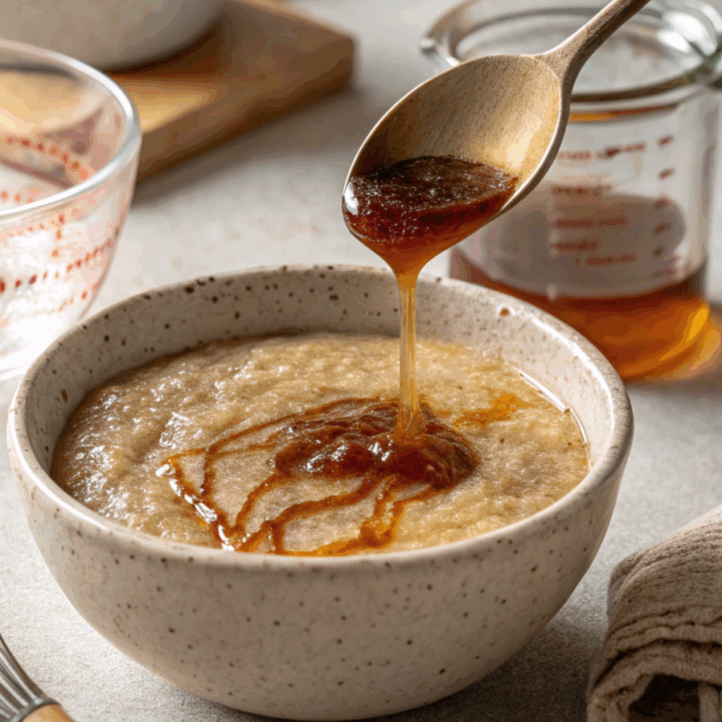 Gluten-Free Sourdough Bread: Tangy, Crusty & 100% Wheat-Free Joy 5 Psyllium husk gel being whisked with maple syrup and water