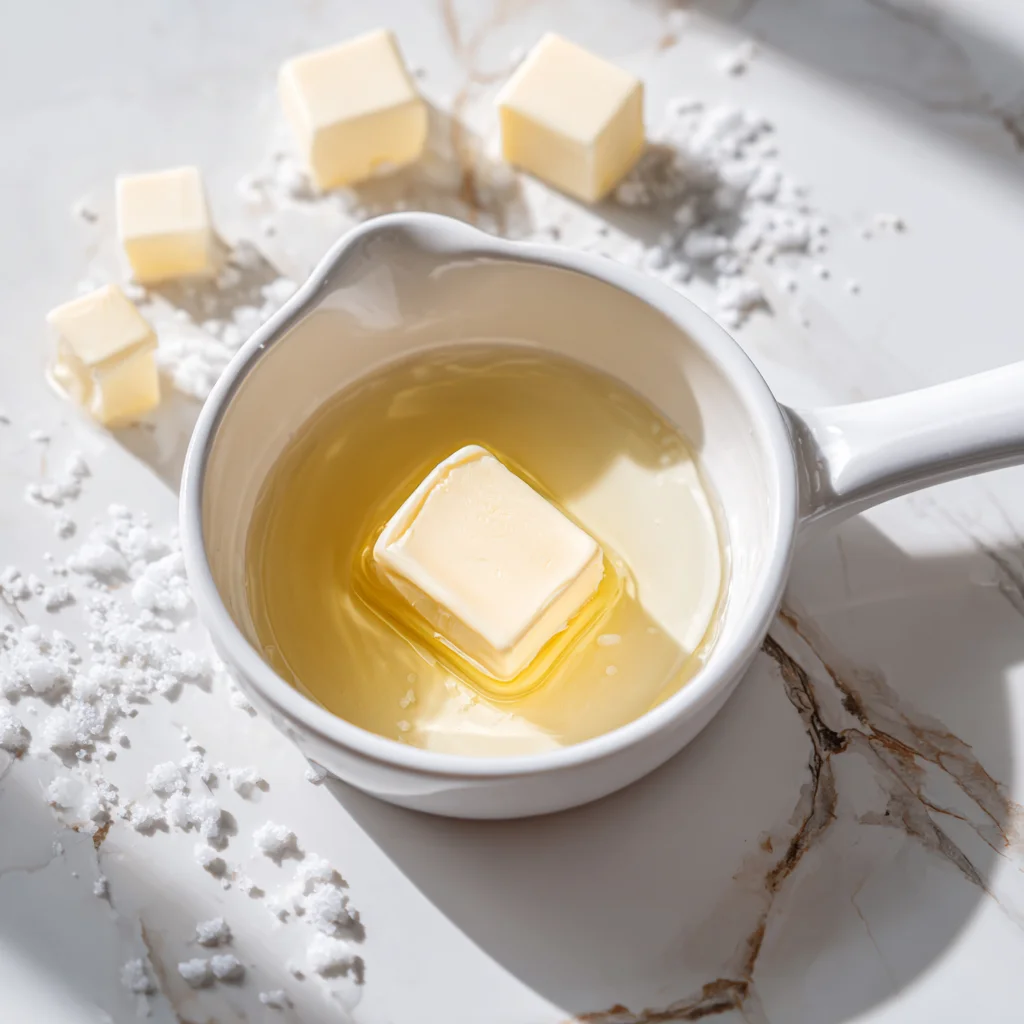 Rice Krispie Treats with Marshmallow Fluff 5 melting butter rice krispie treats