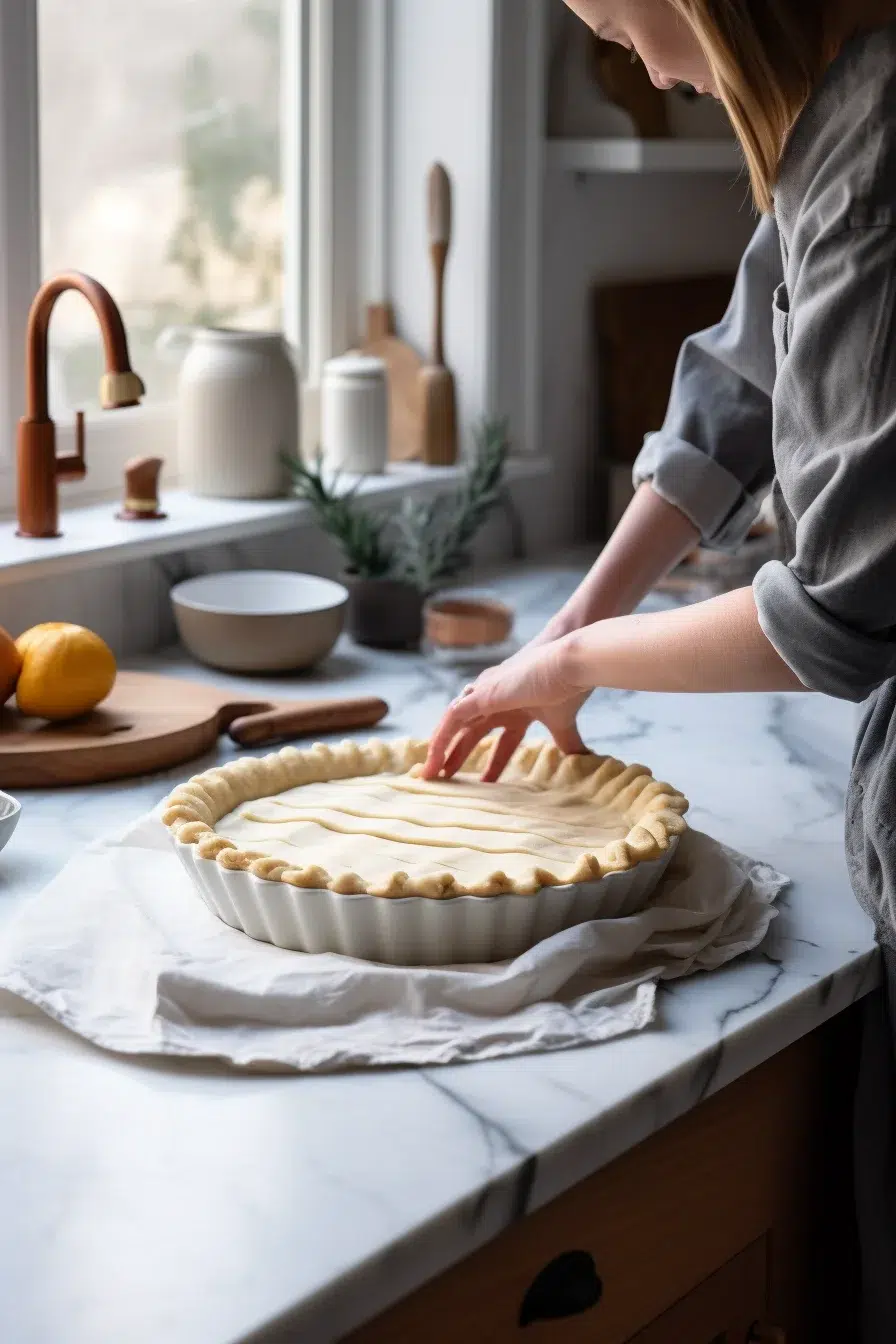 unrolling pie crust